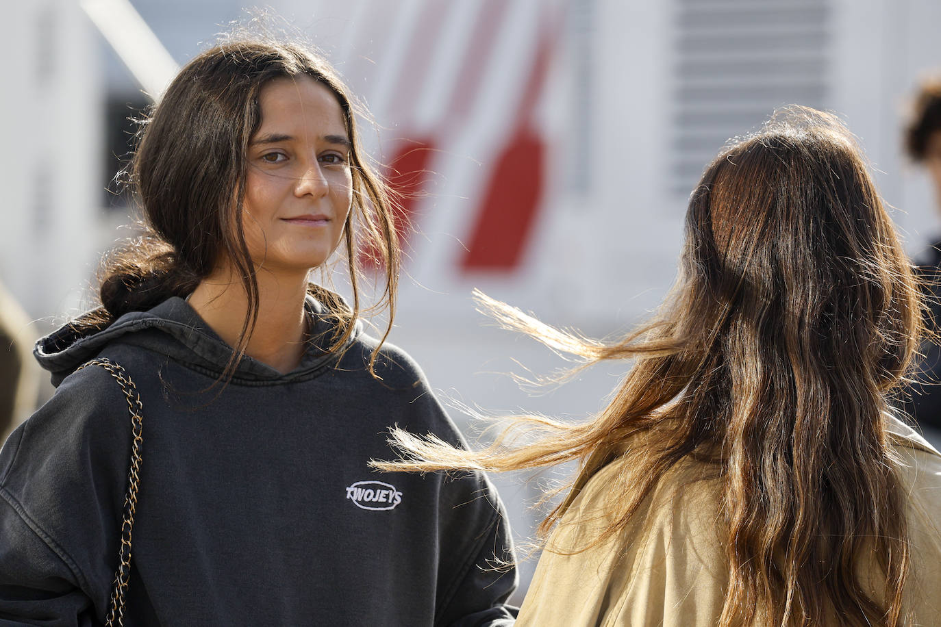 La hija de la Infanta Elena, Victoria Federica, en el circuito Ricardo Tormo, en Cheste (Valencia).