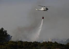 Incendio entre el Saler y Pinedo