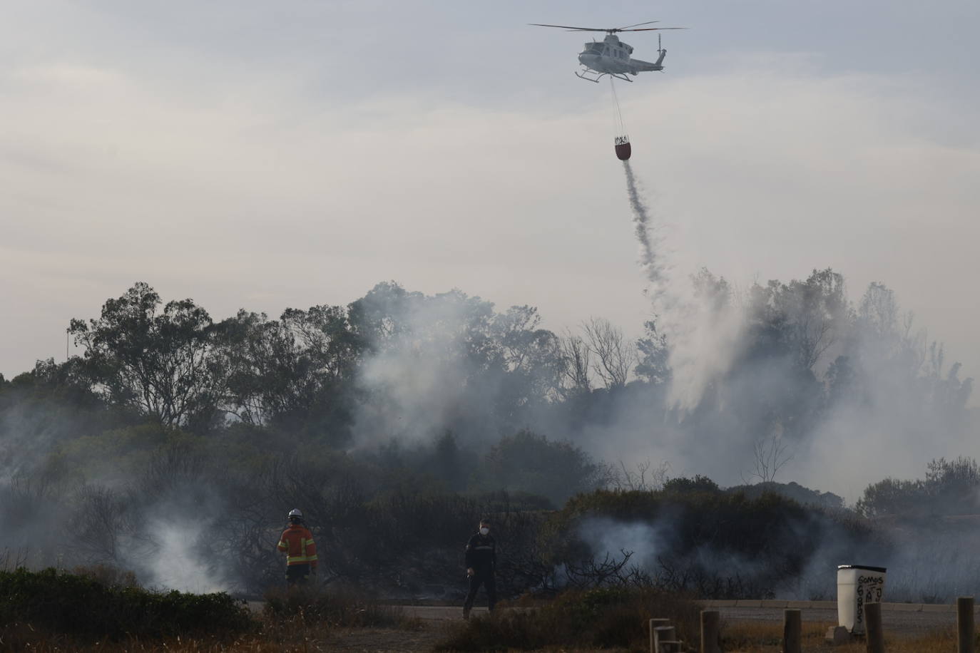 Incendio entre el Saler y Pinedo