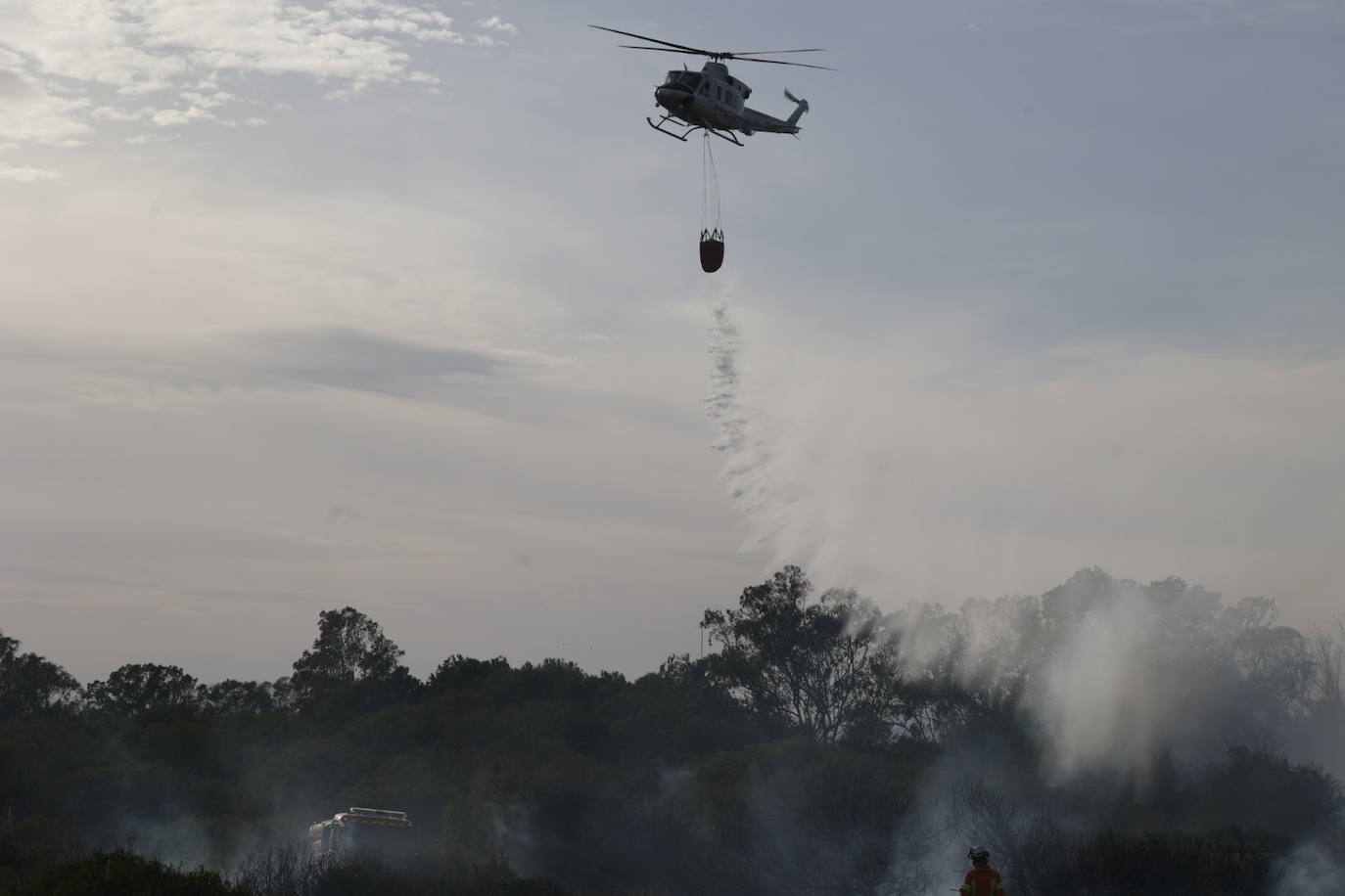 Incendio entre el Saler y Pinedo