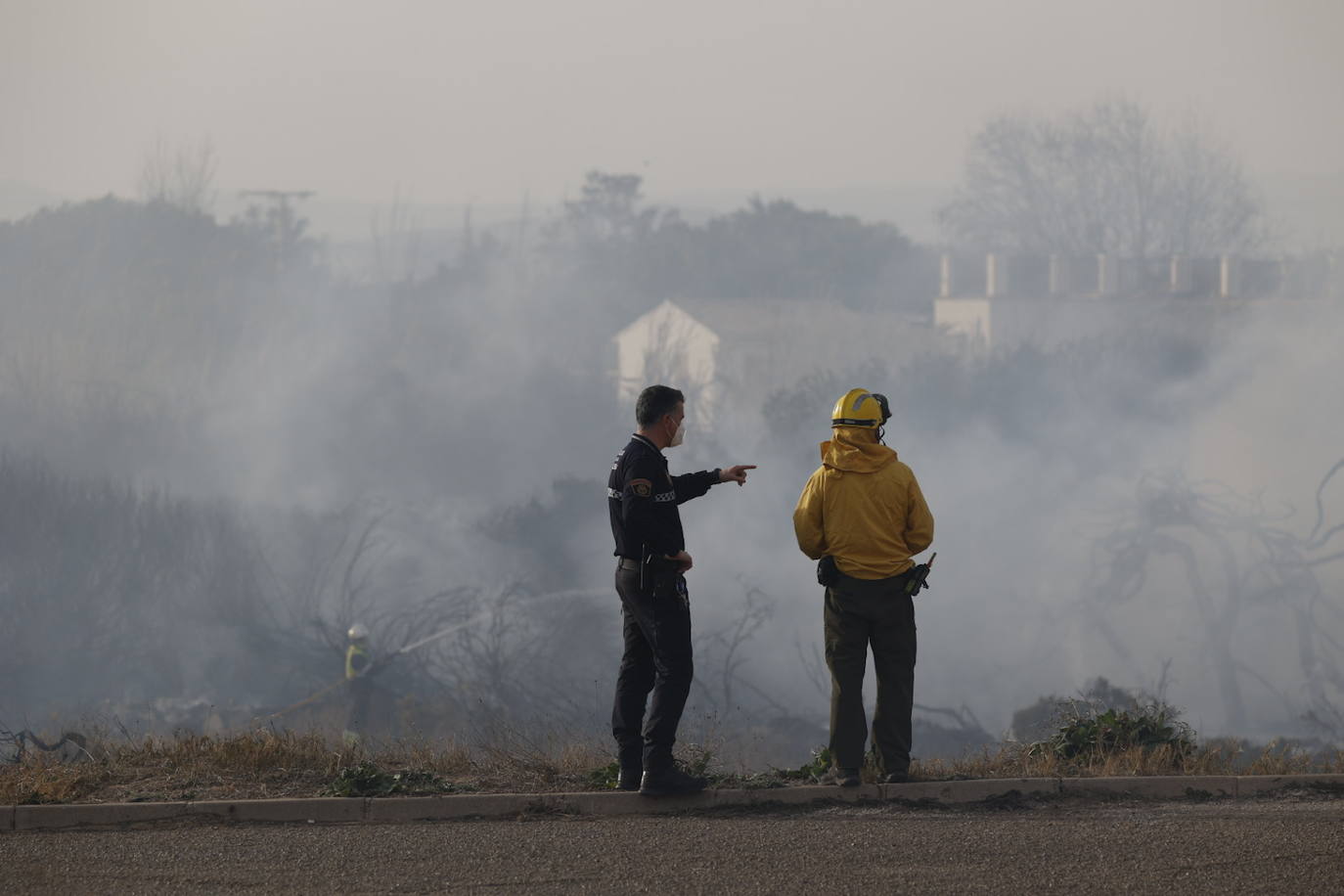 Incendio entre el Saler y Pinedo