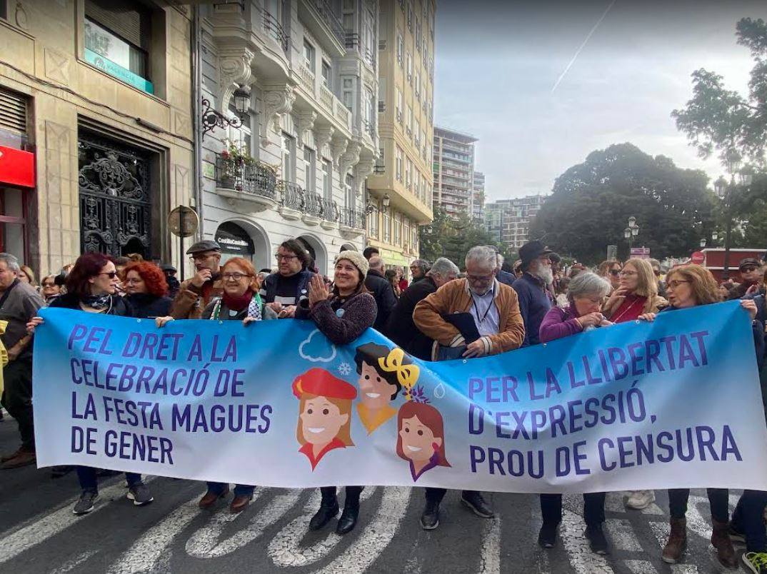 Manifestación de las Magas republicanas en Valencia