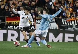 Fran Pérez, ante el Celta.