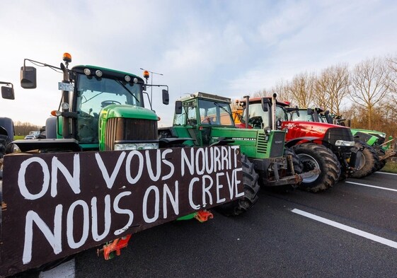 Protesta de los agricultores en Bélgica.