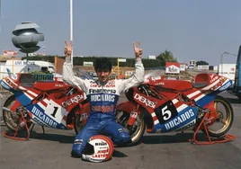 Jorge Martínez Aspar en 1988, año en el que se proclamó campeón del mundo de 125cc y de 80cc
