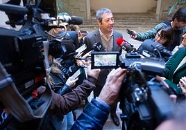 El vicepresidente primero, Vicente Barrera, en una comparecencia ante los medios.