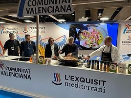 Showcooking de la paella.