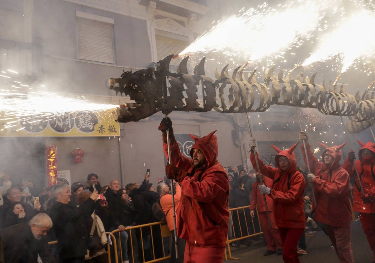 Festejo del Año Nuevo Chino, en Valencia.