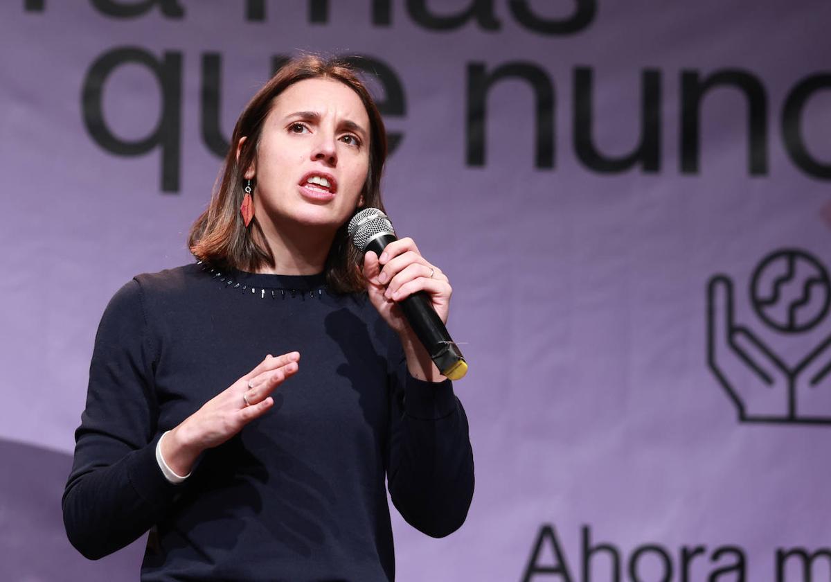 La exministra de Igualdad Irene Montero, en una imagen de archivo.