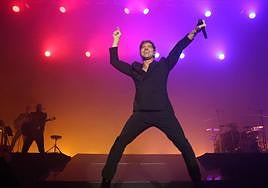 El cantante David Bisbal durante uno de sus conciertos.