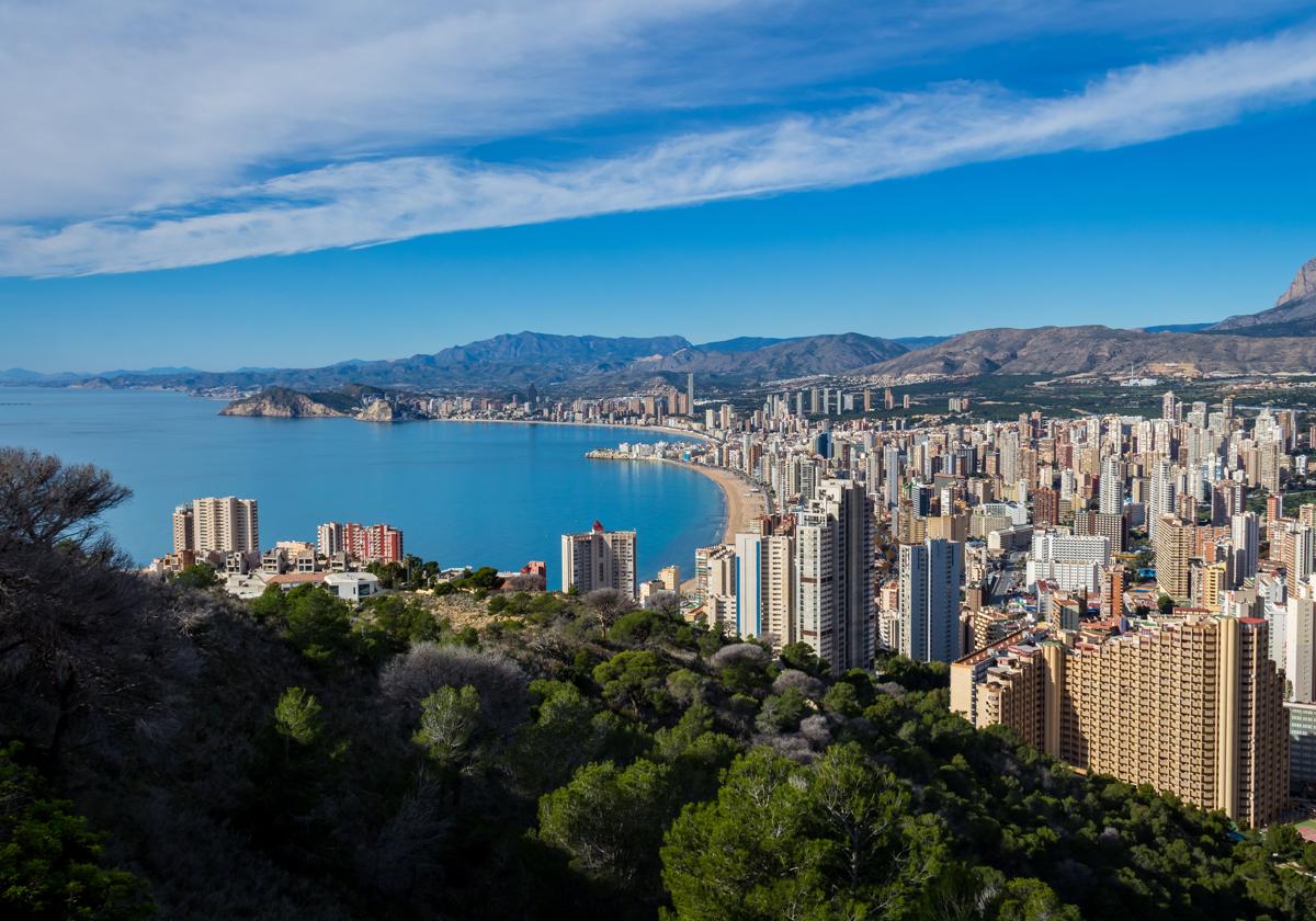 La costa de Benidorm.