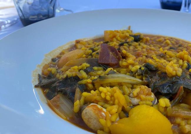 Arroz con acelgas.