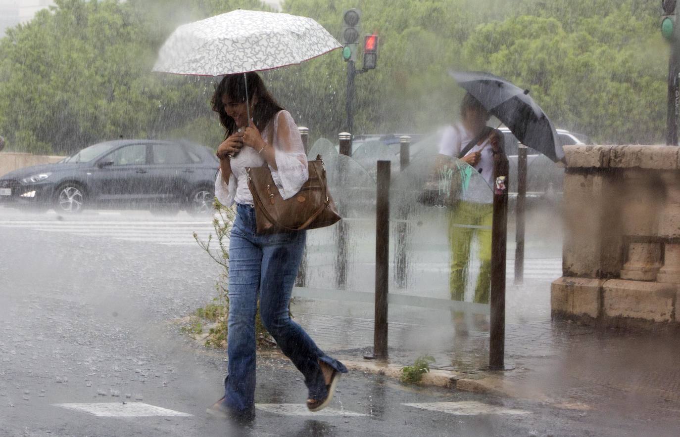 Lluvias en Valencia en una imagen de archivo.