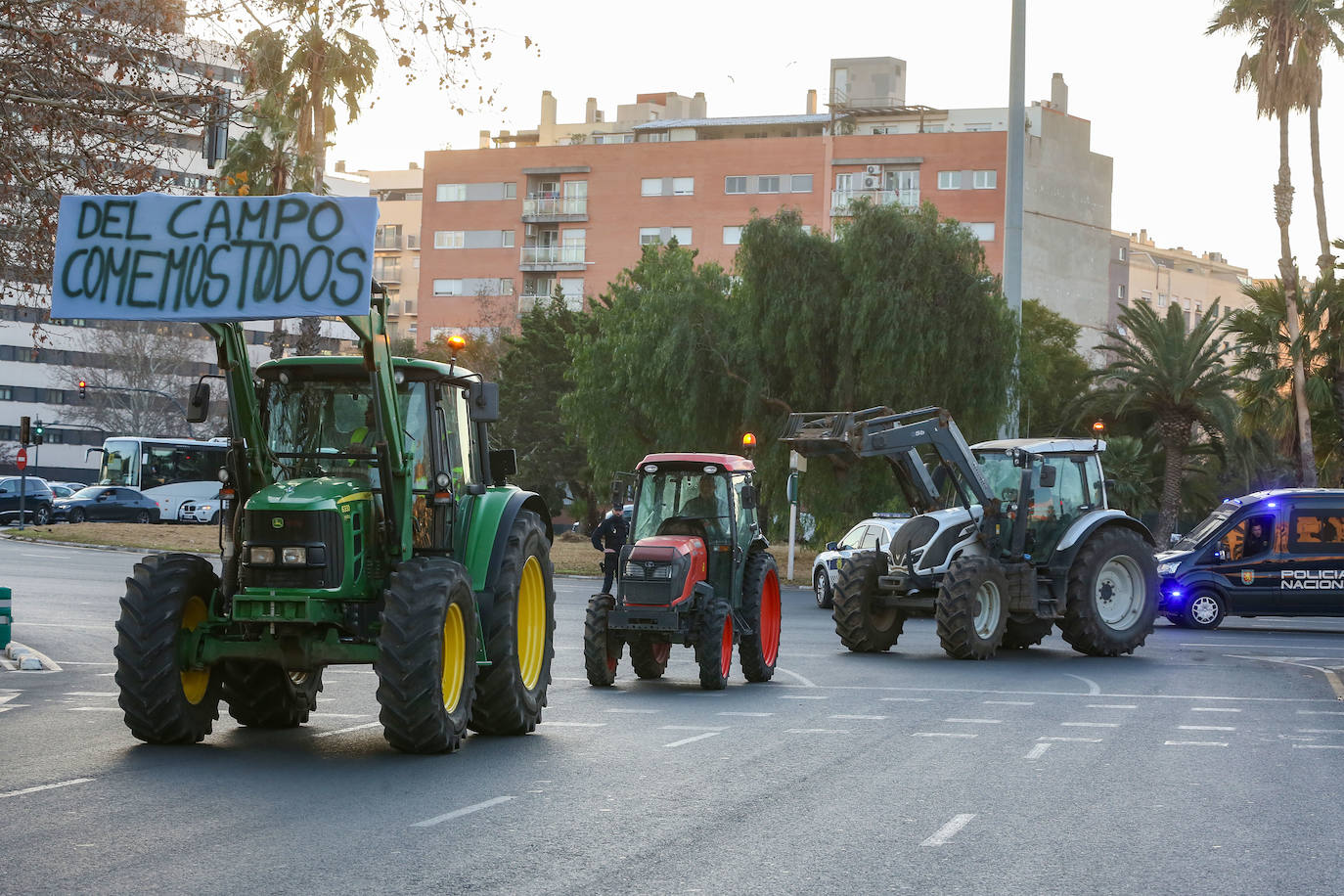 Fotos de la tractorada en Valencia y el resto de España