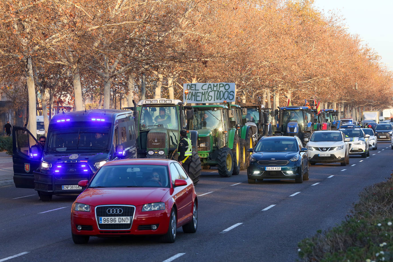 Fotos de la tractorada en Valencia y el resto de España