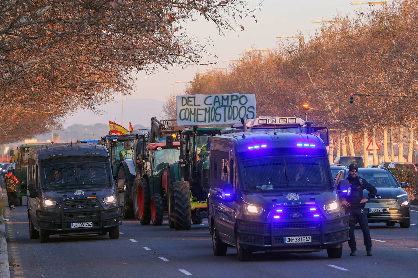 Fotos de la tractorada en Valencia y el resto de España