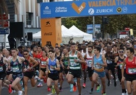 Participantes en la edición de 2023 del Medio Maratón Valencia Zurich.