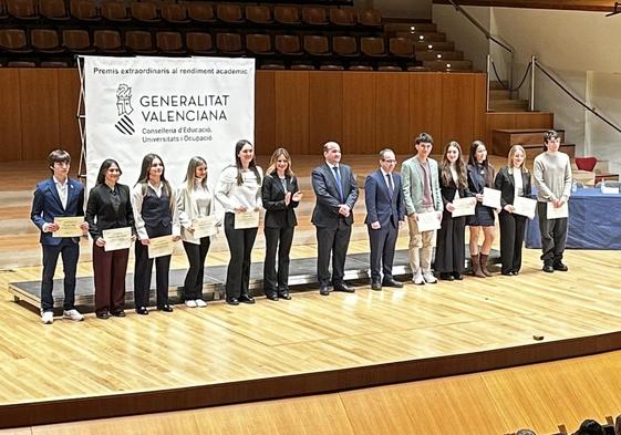 Algunos de los alumnos premiados