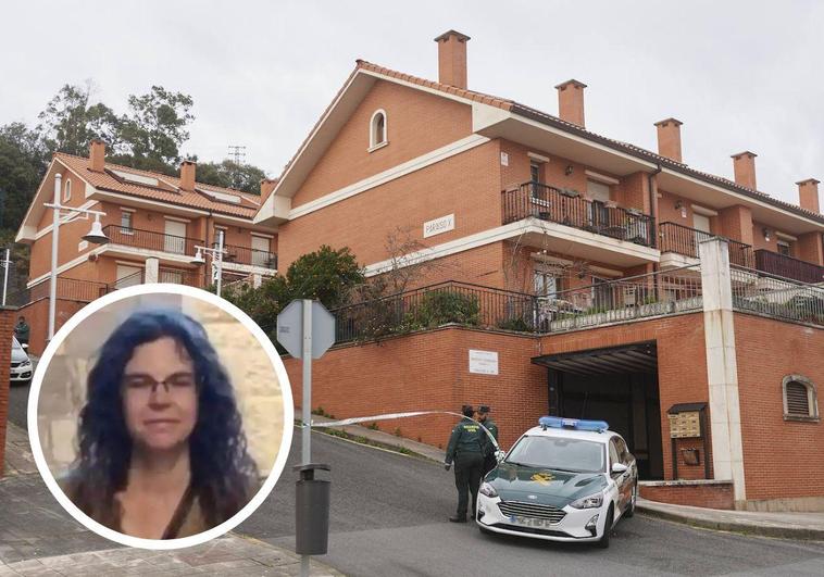 La Guardia Civil vigila el lugar del crimen. En la foto pequeña, la víctima, Silvia L. G.