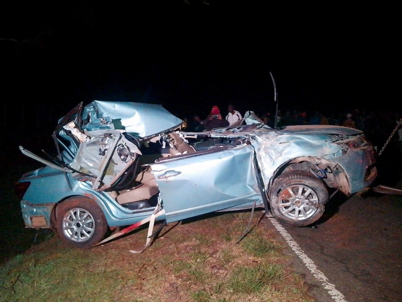 Fotos: así quedó el coche de Kiptum tras el accidente mortal