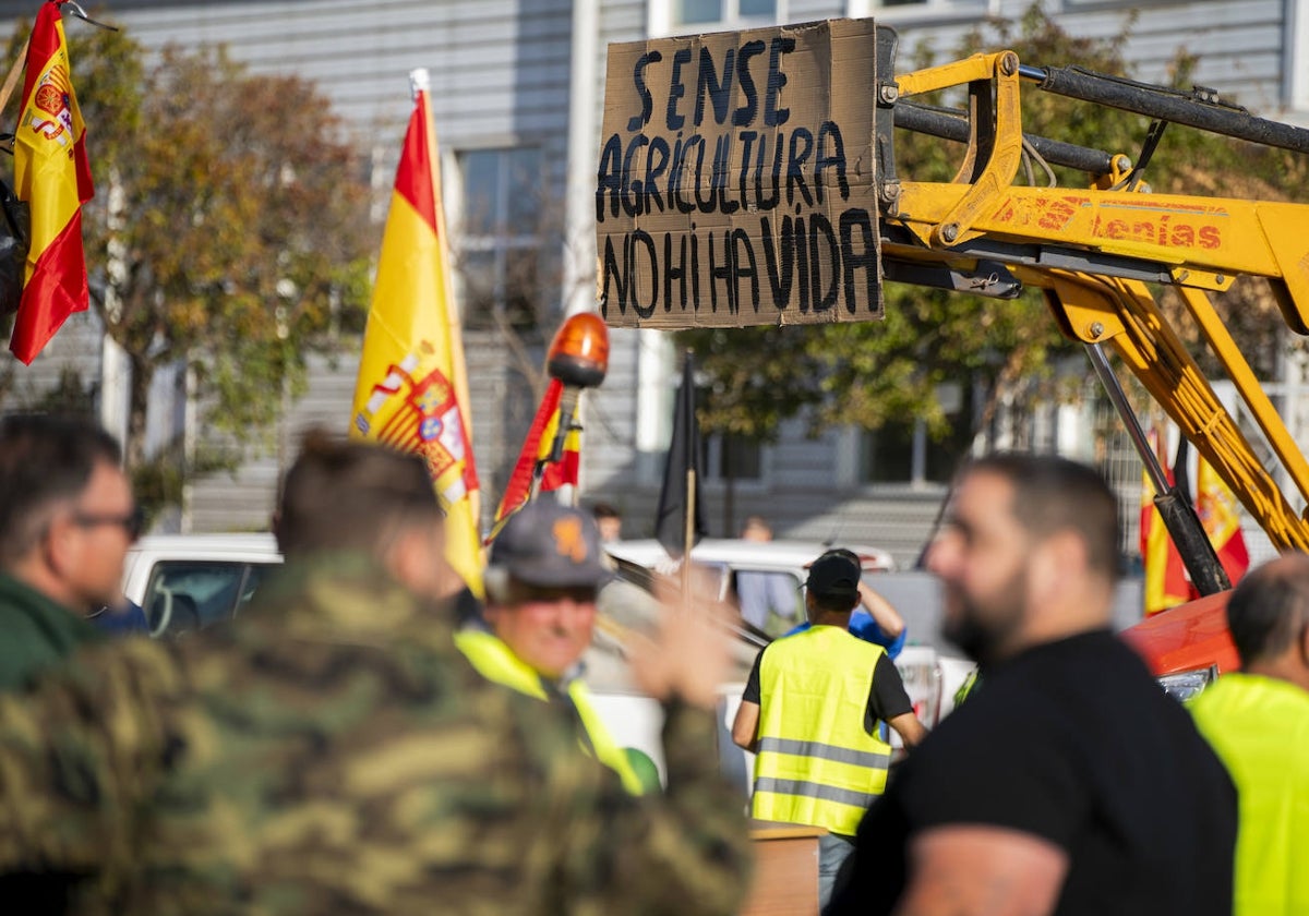 La protesta en Castellón.