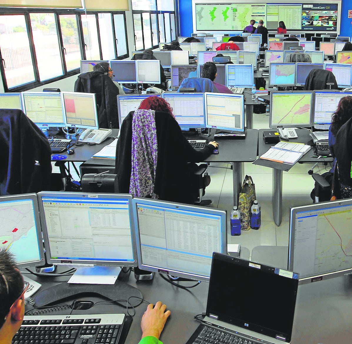 Vista del centro de coordinación de emergencias.