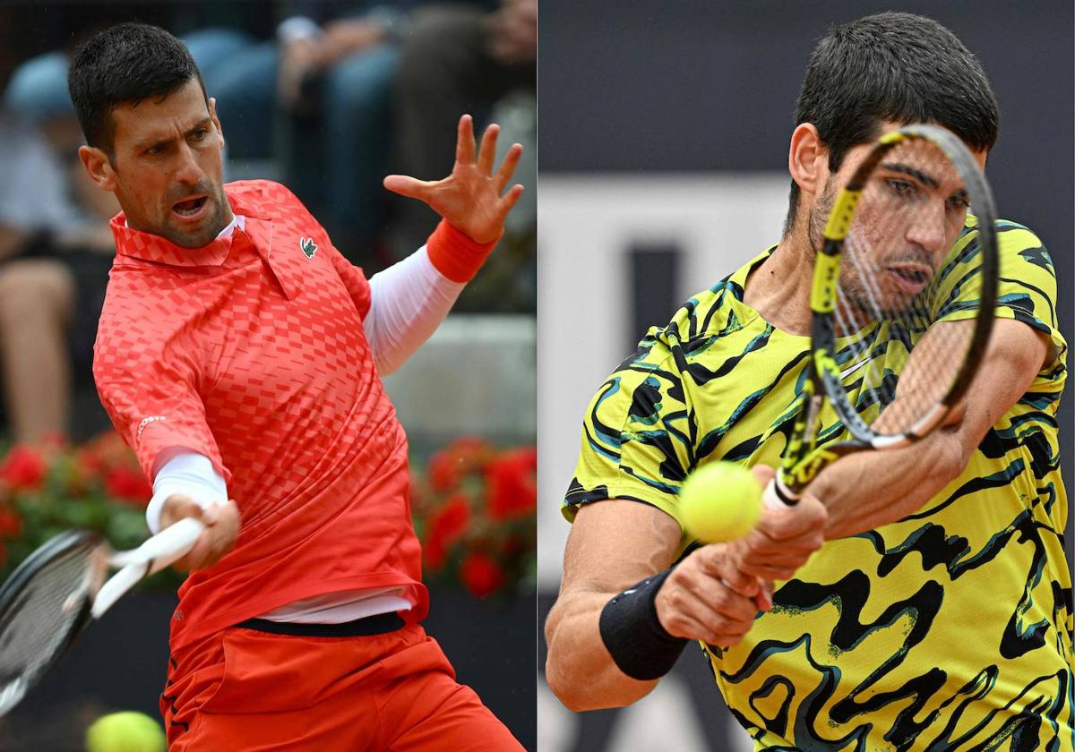 Djokovic y Alacaraz.