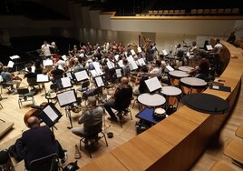 La Orquesta de Valencia, en un ensayo en el Palau de la Música.