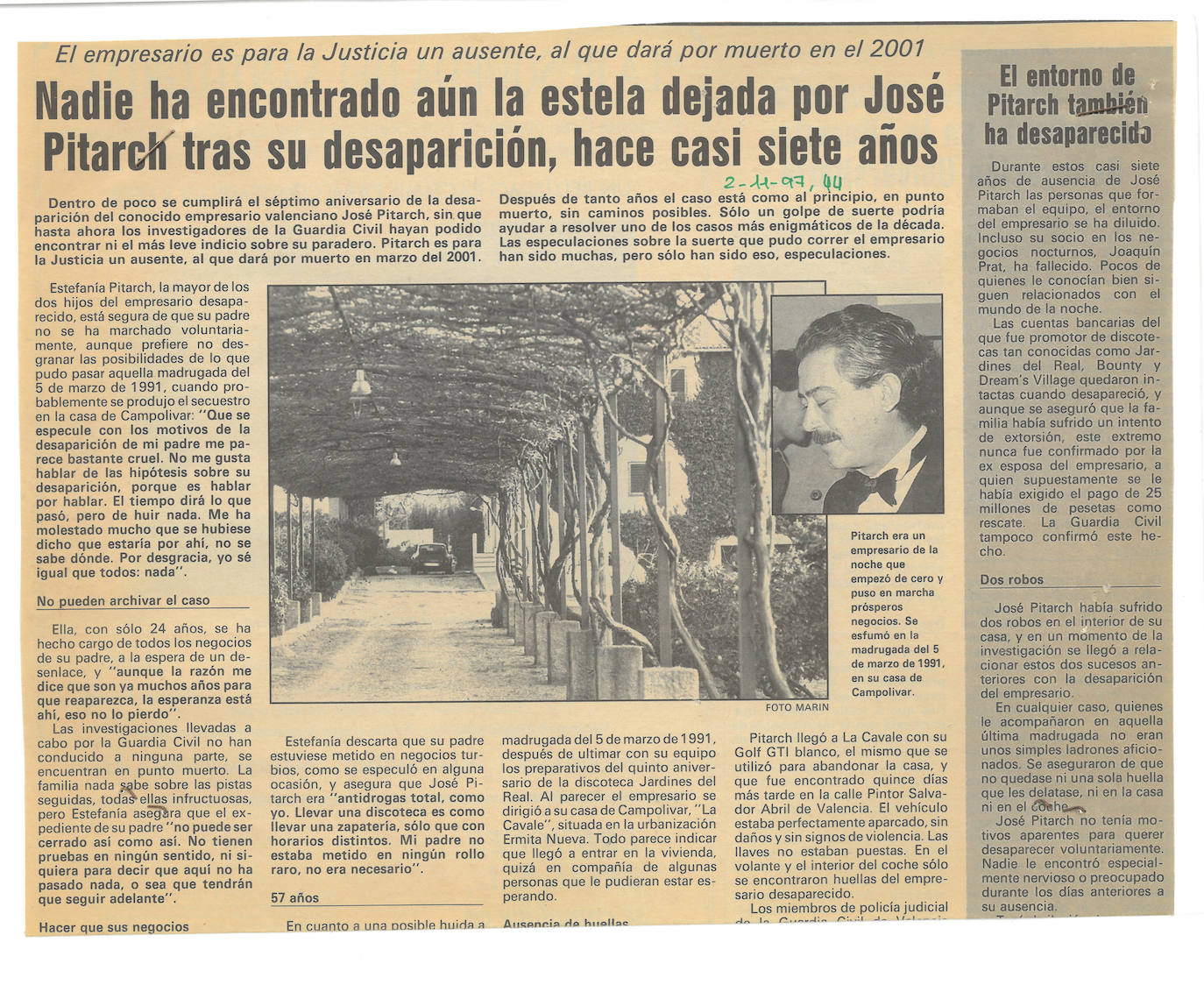 Caso Pitarch, la desaparición del empresario de la noche valenciana