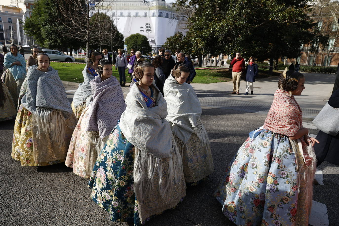 Las falleras mayores de Valencia y su corte, las grandes protagonistas en Madrid