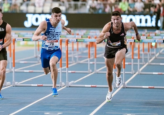 Llopis, durante la carrera de este domingo.