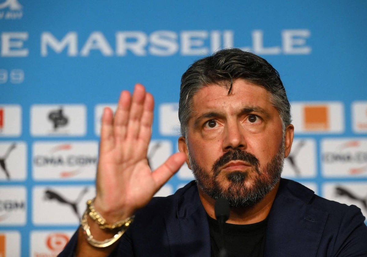 Gennaro Gattuso, durante una rueda de prensa con el Marsella.