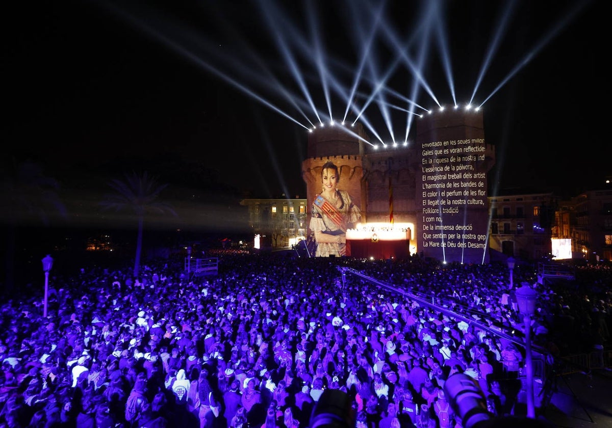 Celebración de la Crida en las Fallas de 2023.