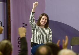 Mitin de Irene Montero por las primarias de Podemos para la elecciones europeas.