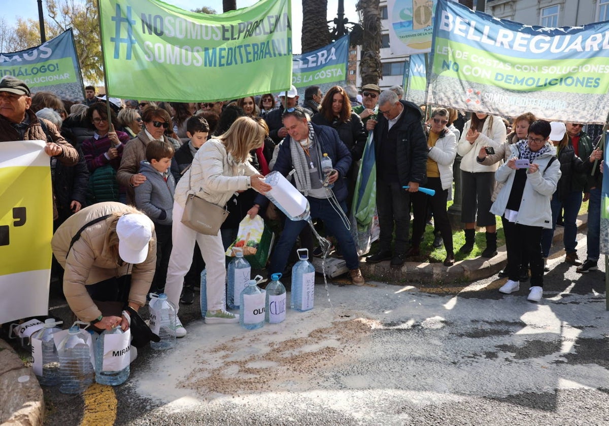 Una protesta de la plataforma en Valencia.