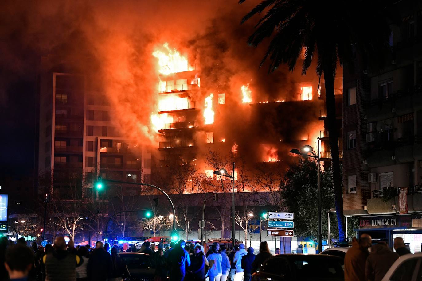 Las terribles imágenes del incendio en Campanar