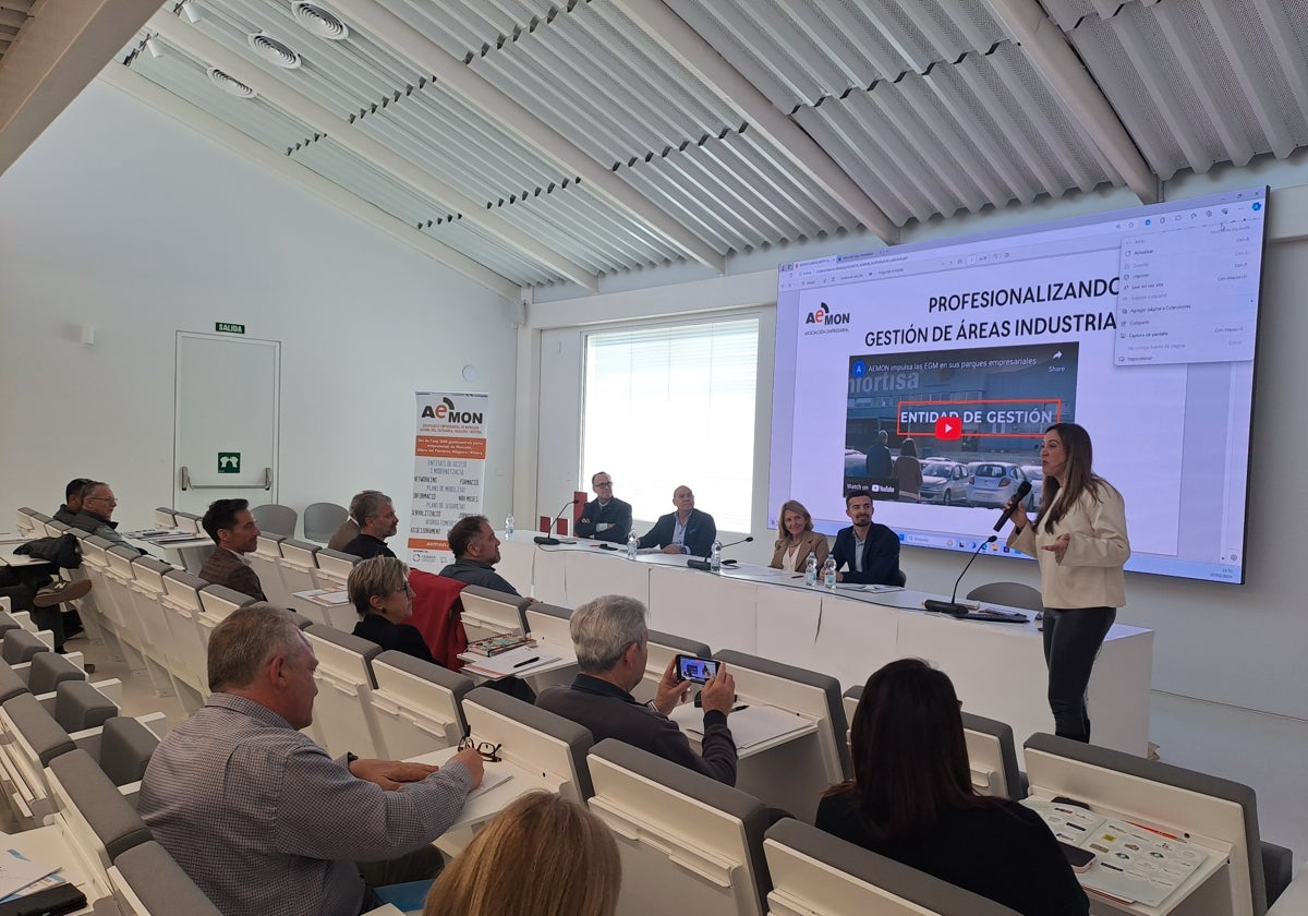 Acto de la Entidad de Gestión y Modernización en el Parque Empresarial de l'Horta Vella.