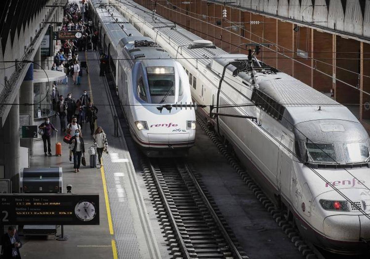 Trenes de Renfe.