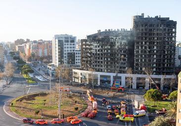 Seis víctimas mortales en el incendio de Campanar
