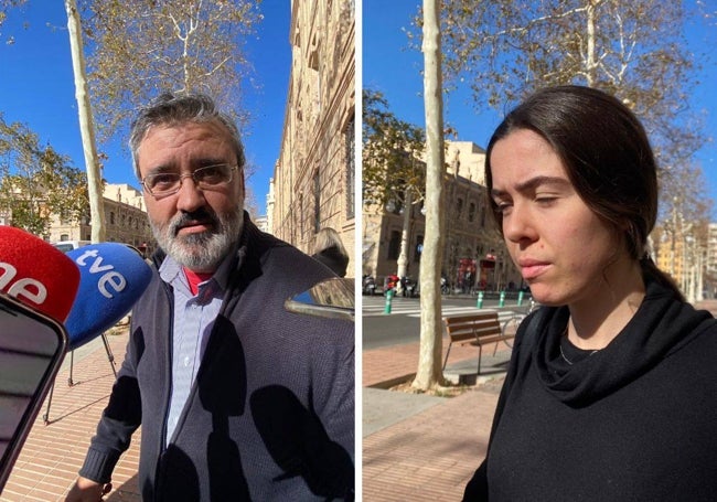 A la izquierda, Vicente López, taxista, y a la derecha, Violeta Ferrer, dos ciudadanos que se han acercado a ofrecer su ayuda.