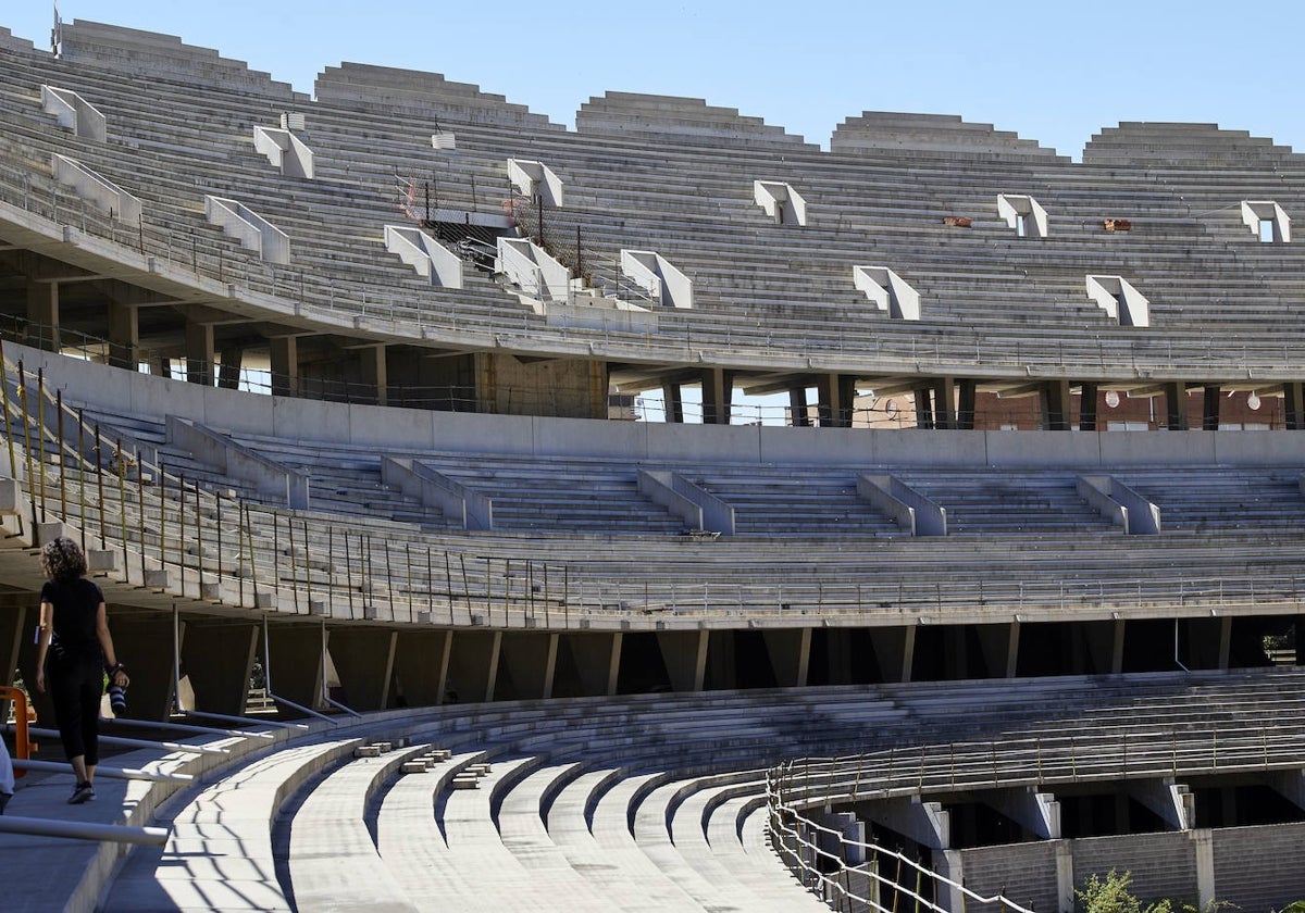 El nuevo Mestalla, en su interior actual.