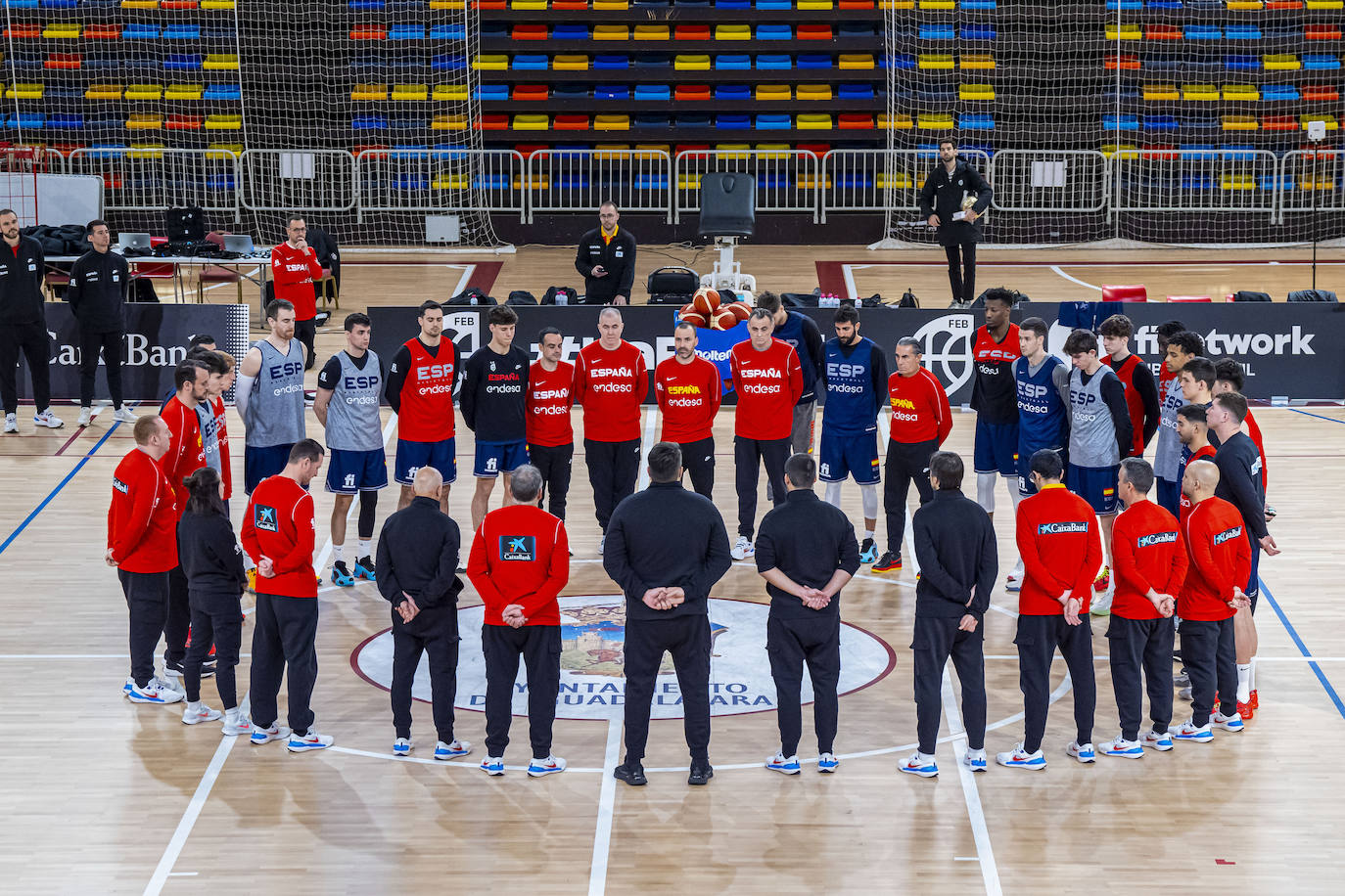 Entrenamiento de la selección española de baloncesto en Guadalajara