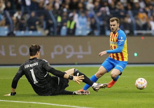 Lato, en la Supercopa jugada en Arabia Saudí ante el Real Madrid.