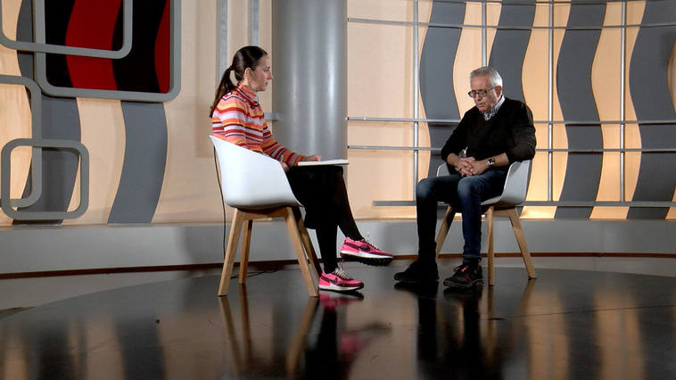 Manolo Sánchez, durante un momento de la entrevista en LAS PROVINCIAS