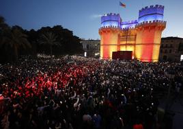 Crida de las Fallas 2023 desde las Torres de Serranos.