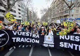 Un instante de la manifestación.