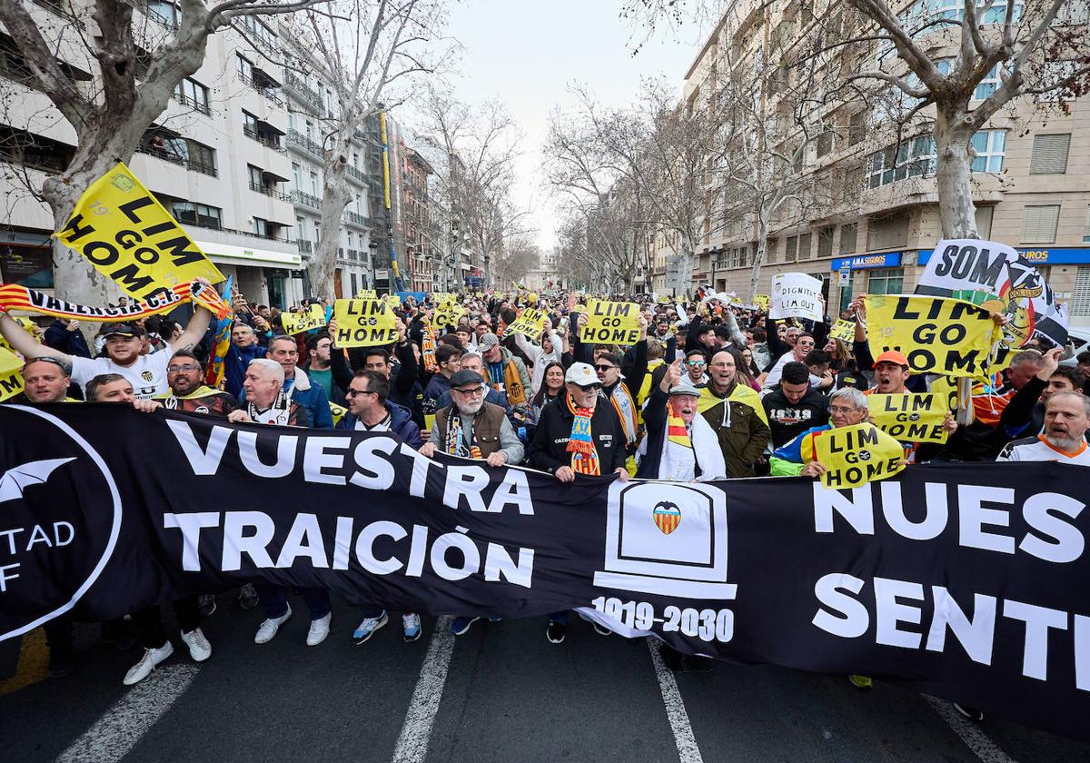 Un instante de la manifestación.