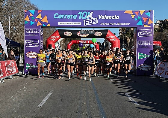 Salida de la 10K femenina de Valencia del año pasado.
