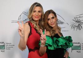 Mayte García y Laura García Marcos, en la gala benéfica del pasado jueves en Valencia.