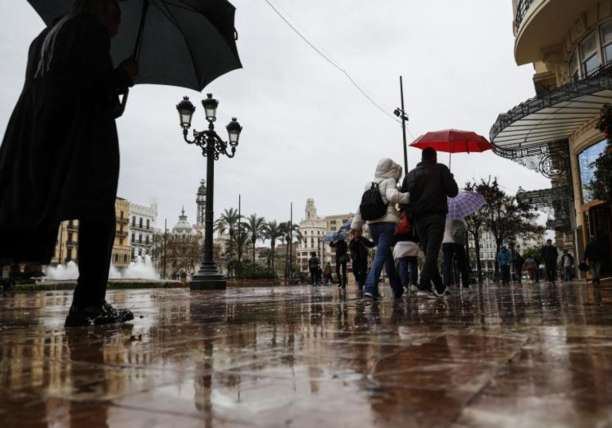 Lluvia en Valencia.